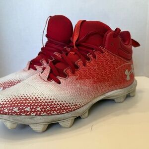 Under Armour Football Cleats Men’s Size 9.5 Red/white